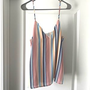 Colorful Spaghetti Strap Blouse